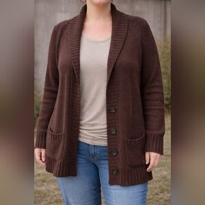 Arizona Jean Company Chocolate Cardigan Sweater